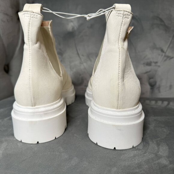 Free People Lola Lugged Sole Chalk Chelsea Boot Size 38/8‎ - Picture 10 of 13